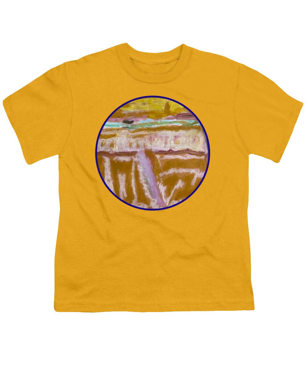 Sitting with Ice Cream - Circle - Youth T-Shirt