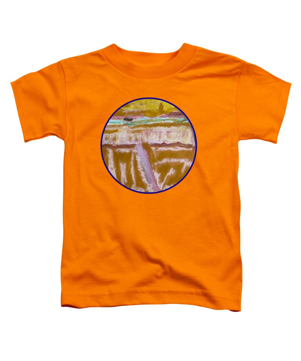 Sitting with Ice Cream - Circle - Toddler T-Shirt
