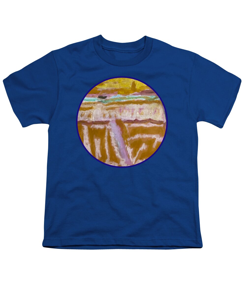 Sitting with Ice Cream - Circle - Youth T-Shirt