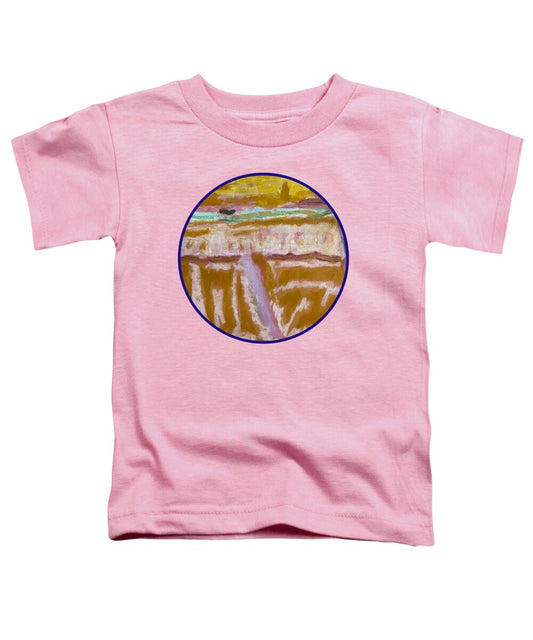 Sitting with Ice Cream - Circle - Toddler T-Shirt