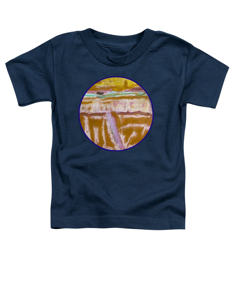 Sitting with Ice Cream - Circle - Toddler T-Shirt