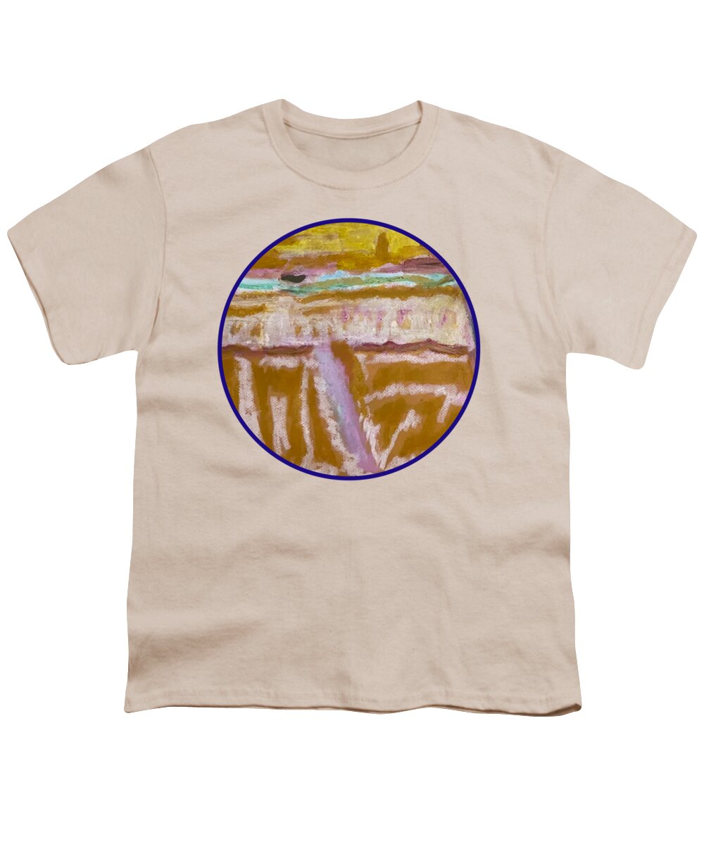 Sitting with Ice Cream - Circle - Youth T-Shirt