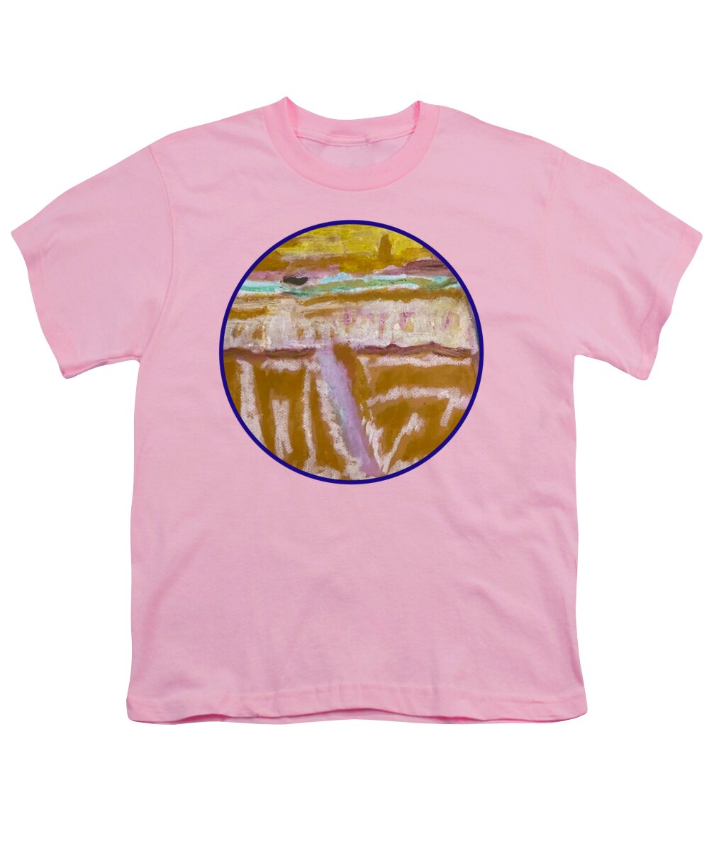 Sitting with Ice Cream - Circle - Youth T-Shirt