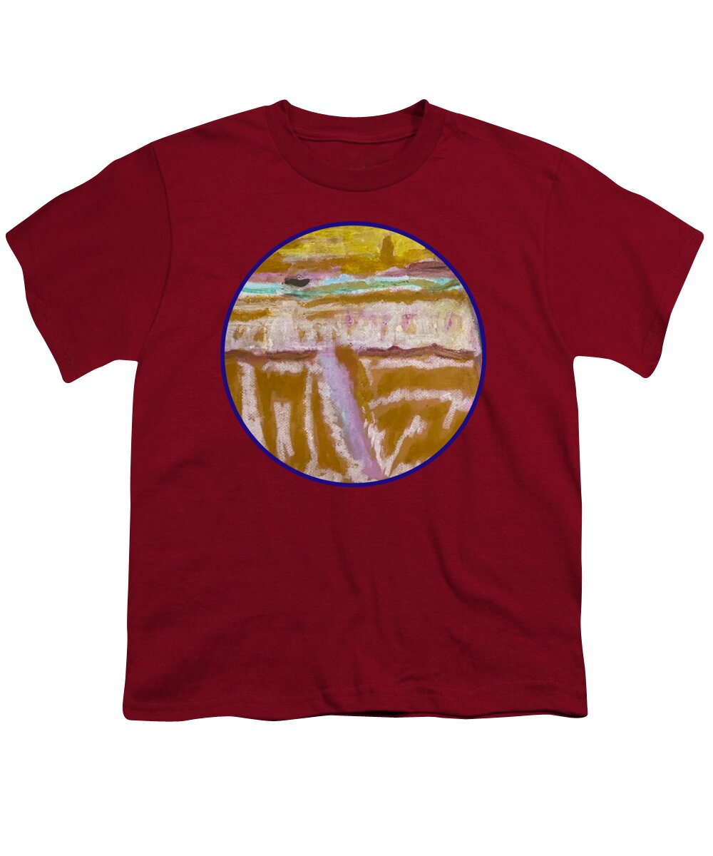 Sitting with Ice Cream - Circle - Youth T-Shirt