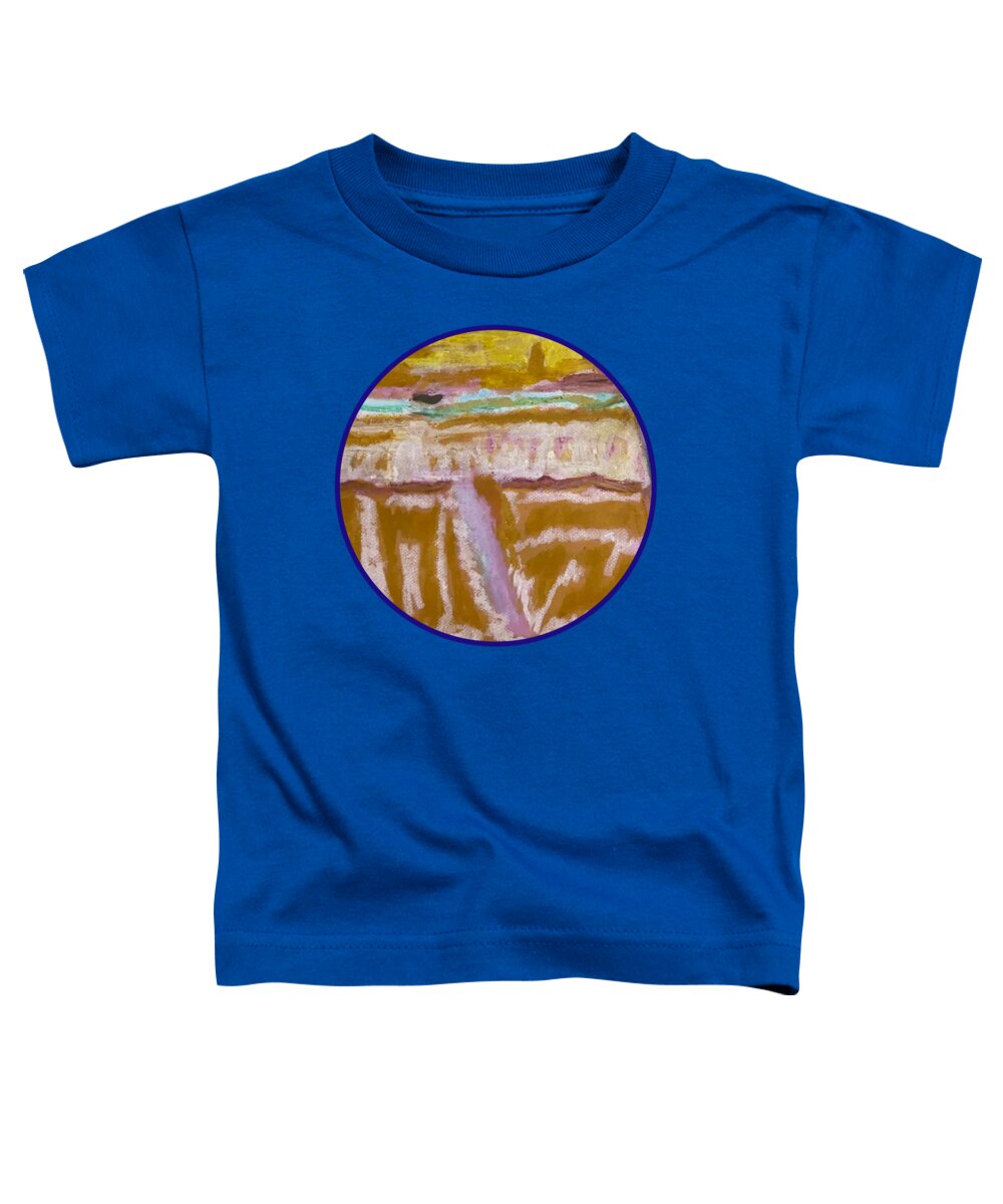 Sitting with Ice Cream - Circle - Toddler T-Shirt
