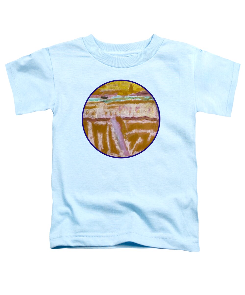 Sitting with Ice Cream - Circle - Toddler T-Shirt