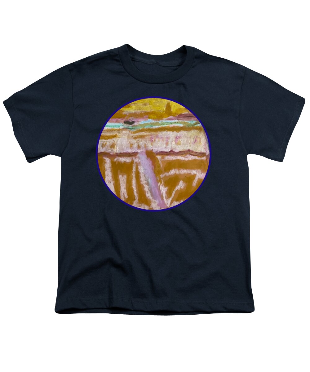 Sitting with Ice Cream - Circle - Youth T-Shirt