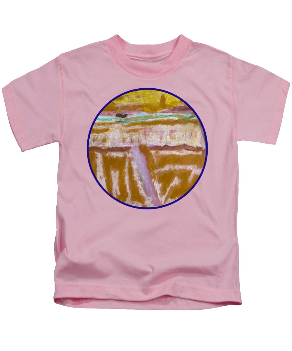 Sitting with Ice Cream - Circle - Kids T-Shirt