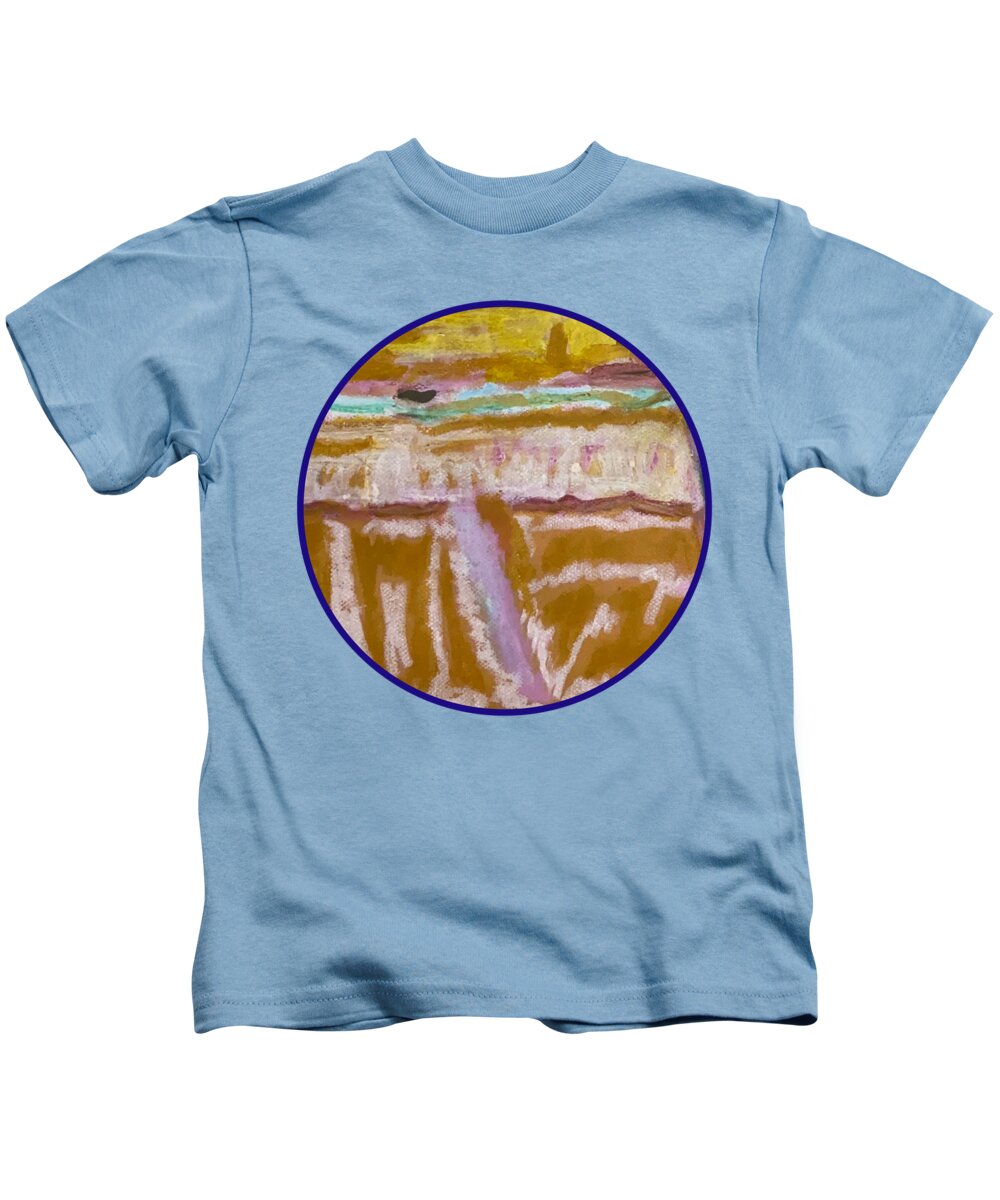 Sitting with Ice Cream - Circle - Kids T-Shirt