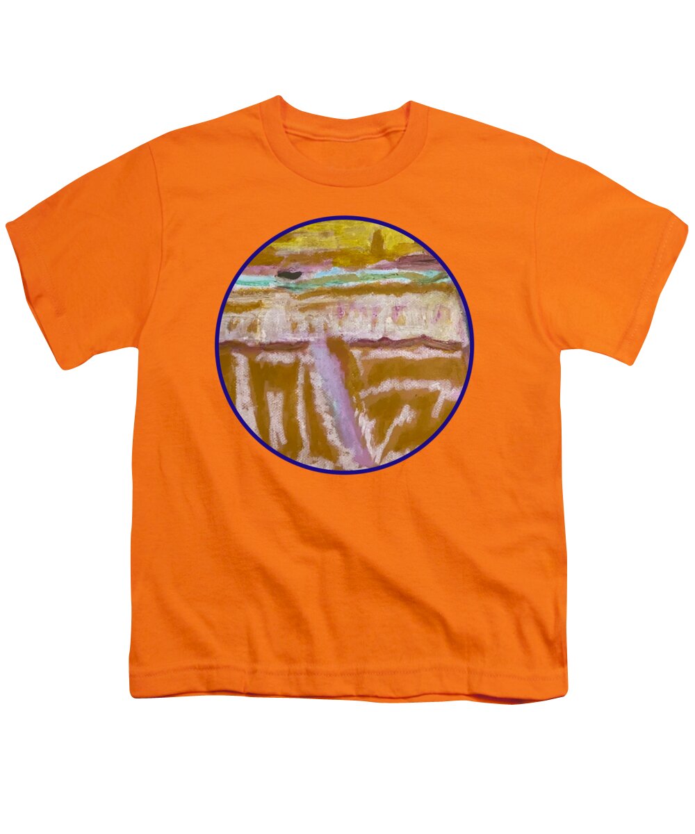 Sitting with Ice Cream - Circle - Youth T-Shirt
