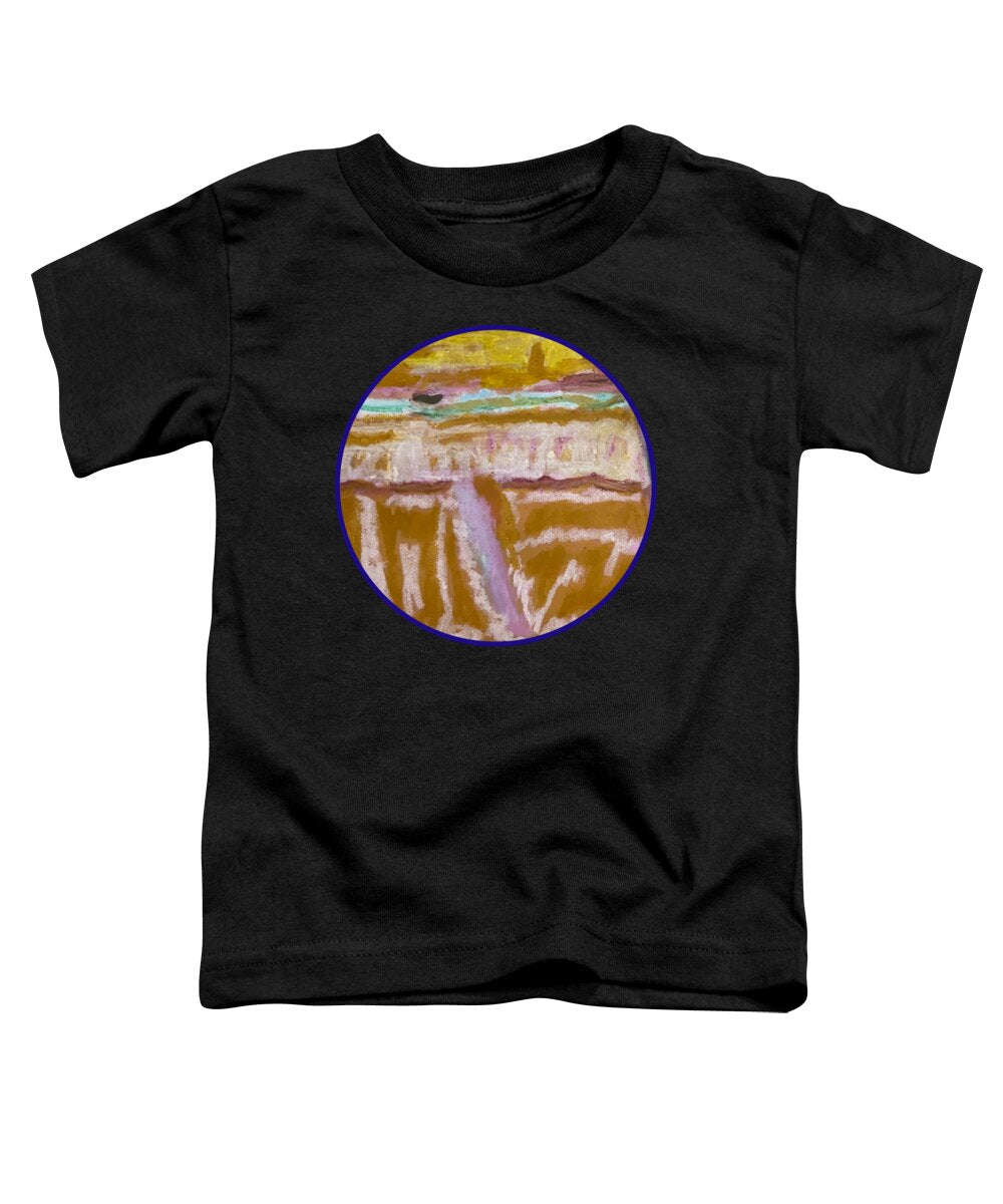 Sitting with Ice Cream - Circle - Toddler T-Shirt