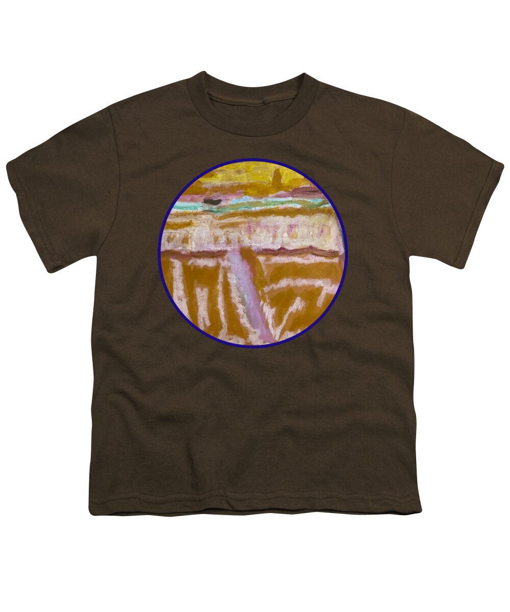 Sitting with Ice Cream - Circle - Youth T-Shirt