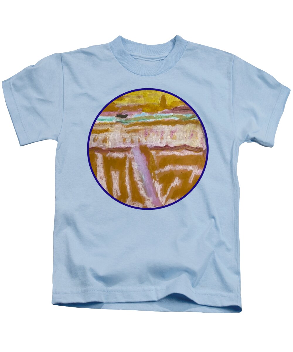 Sitting with Ice Cream - Circle - Kids T-Shirt
