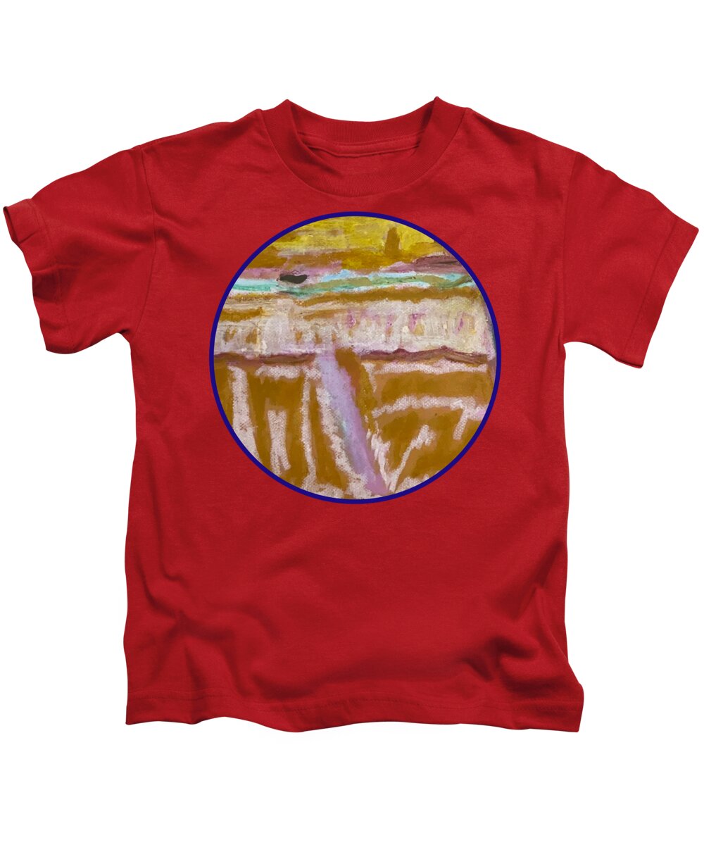 Sitting with Ice Cream - Circle - Kids T-Shirt