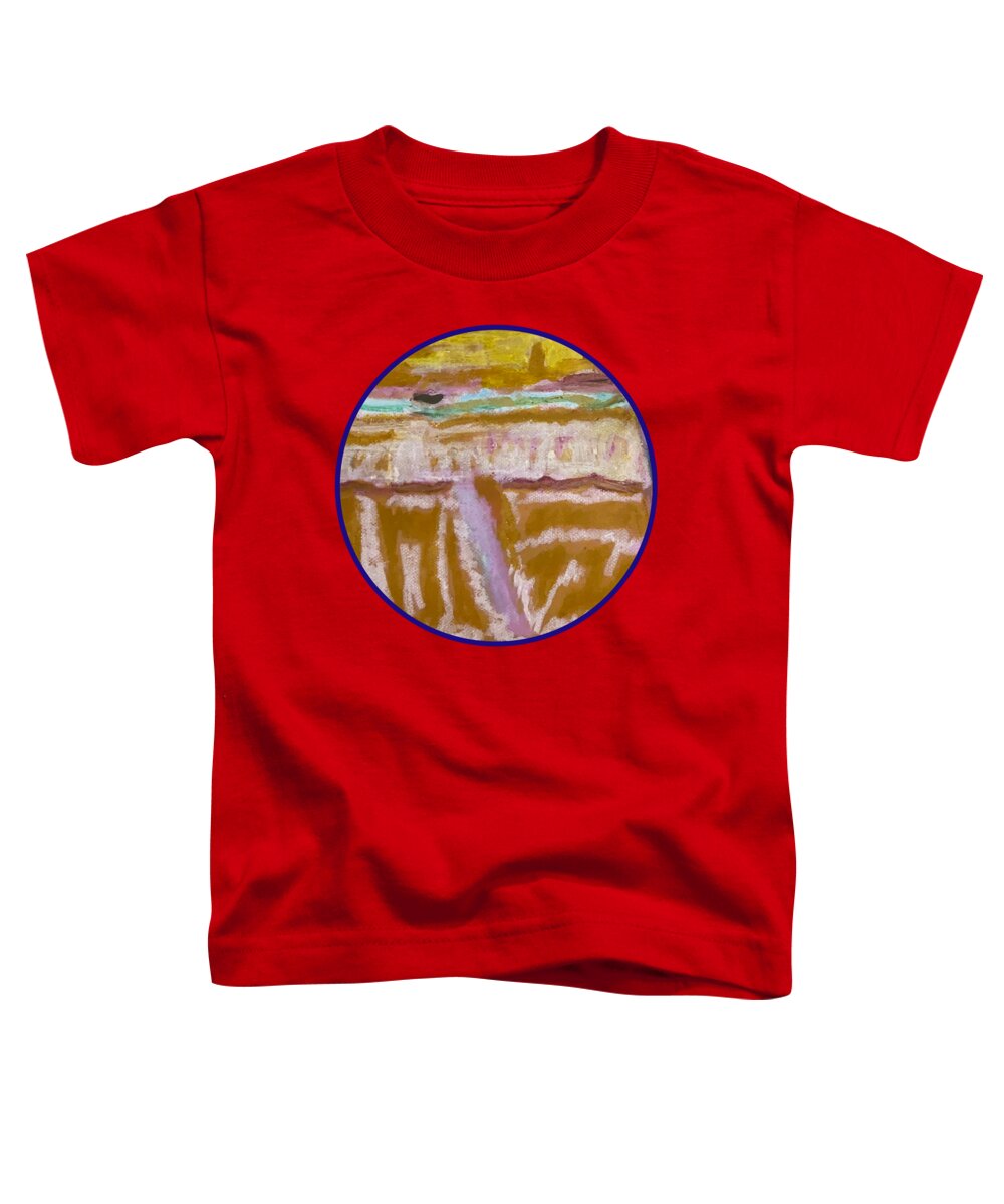 Sitting with Ice Cream - Circle - Toddler T-Shirt
