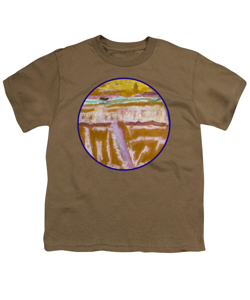 Sitting with Ice Cream - Circle - Youth T-Shirt