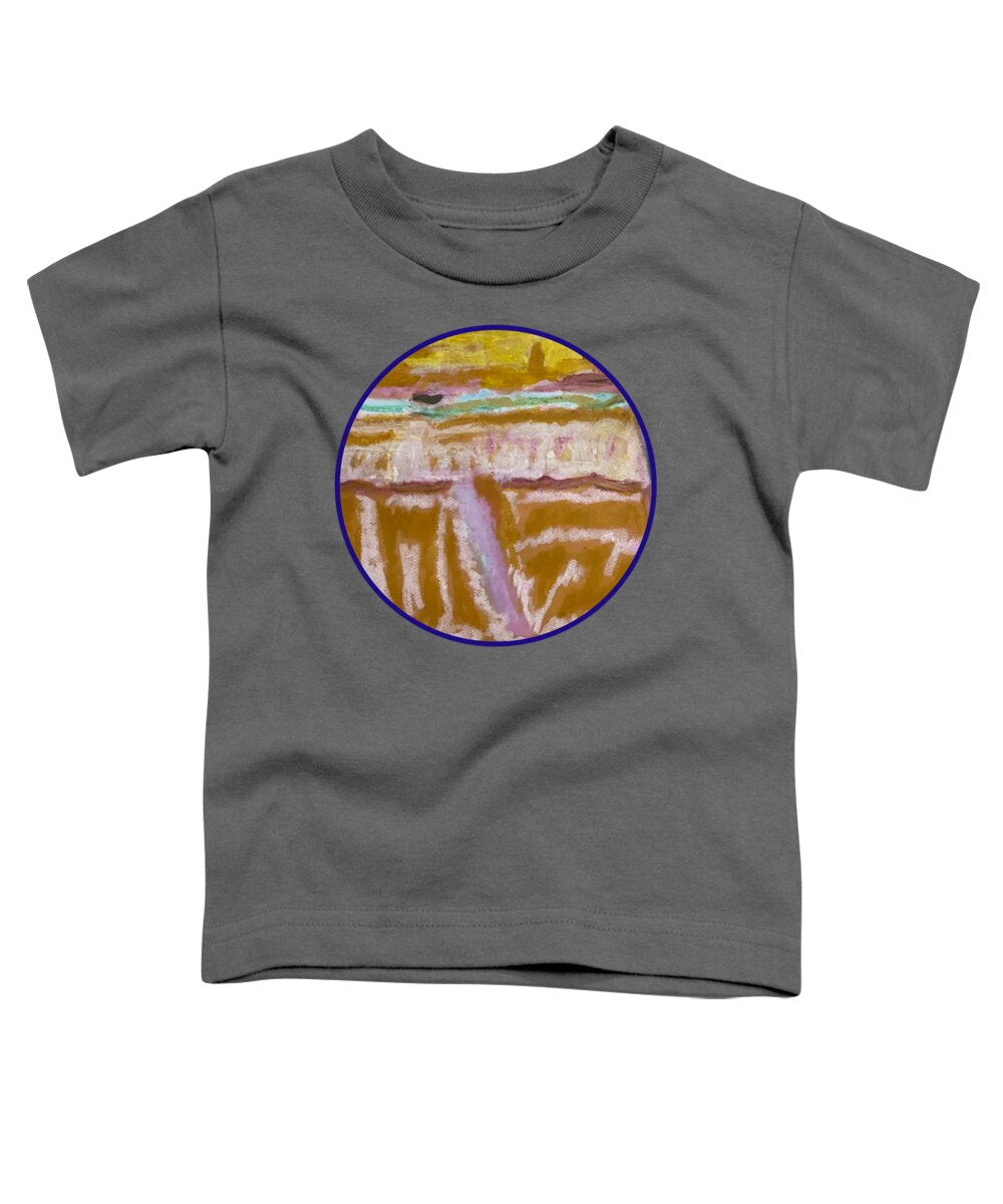Sitting with Ice Cream - Circle - Toddler T-Shirt