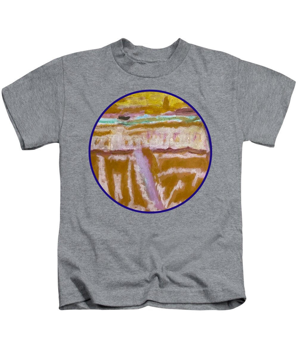Sitting with Ice Cream - Circle - Kids T-Shirt