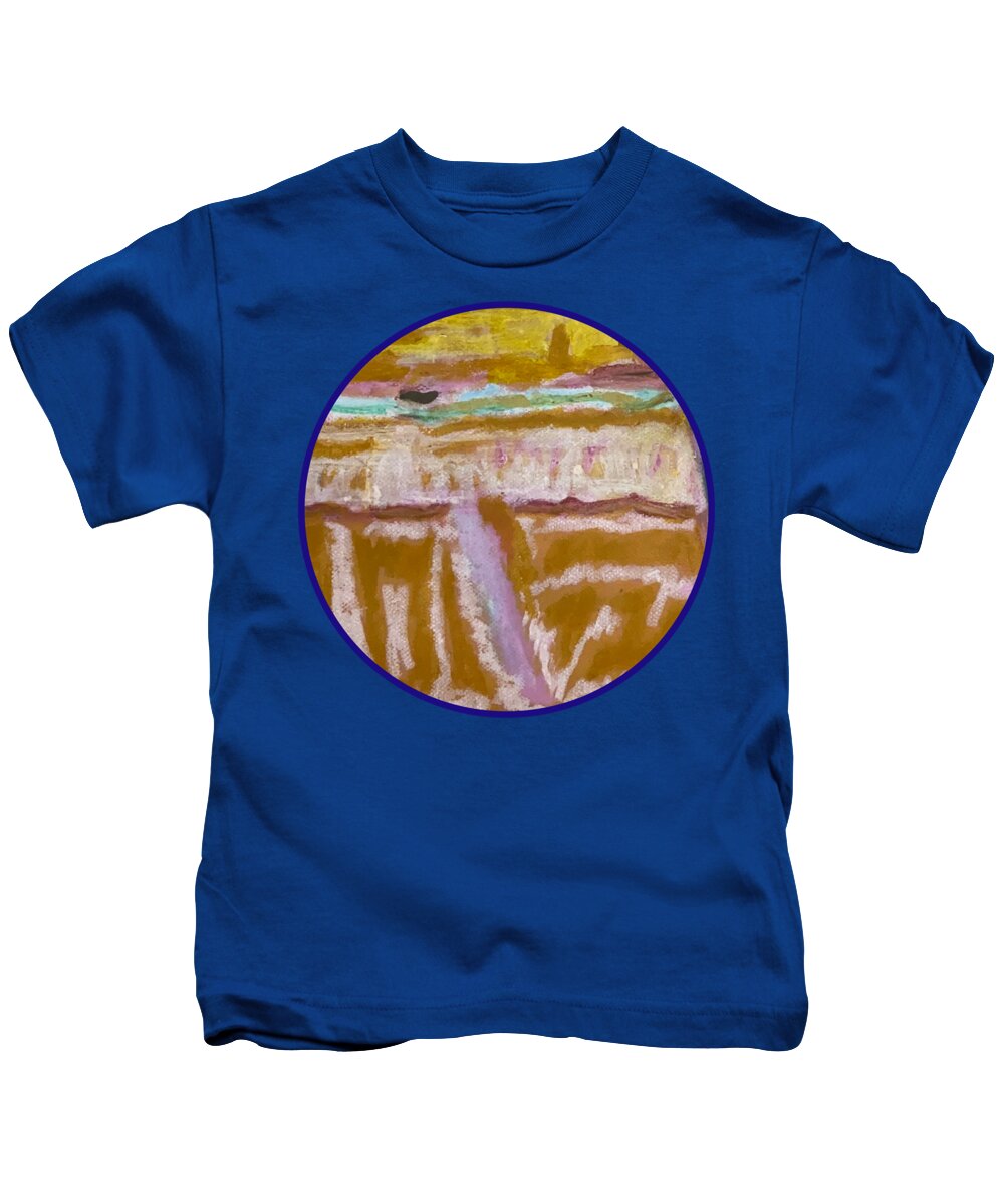 Sitting with Ice Cream - Circle - Kids T-Shirt