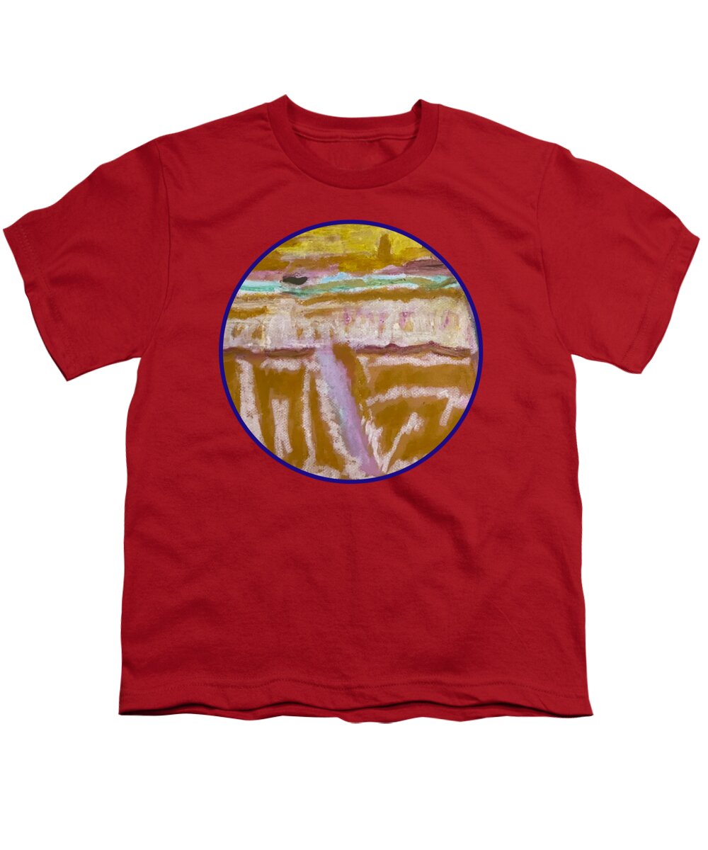 Sitting with Ice Cream - Circle - Youth T-Shirt