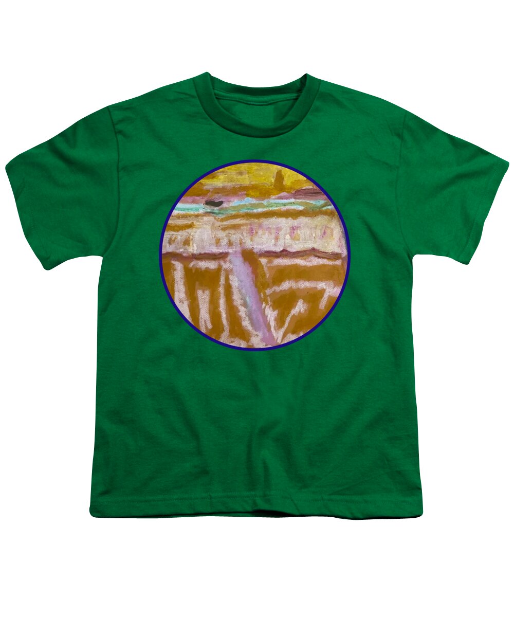 Sitting with Ice Cream - Circle - Youth T-Shirt