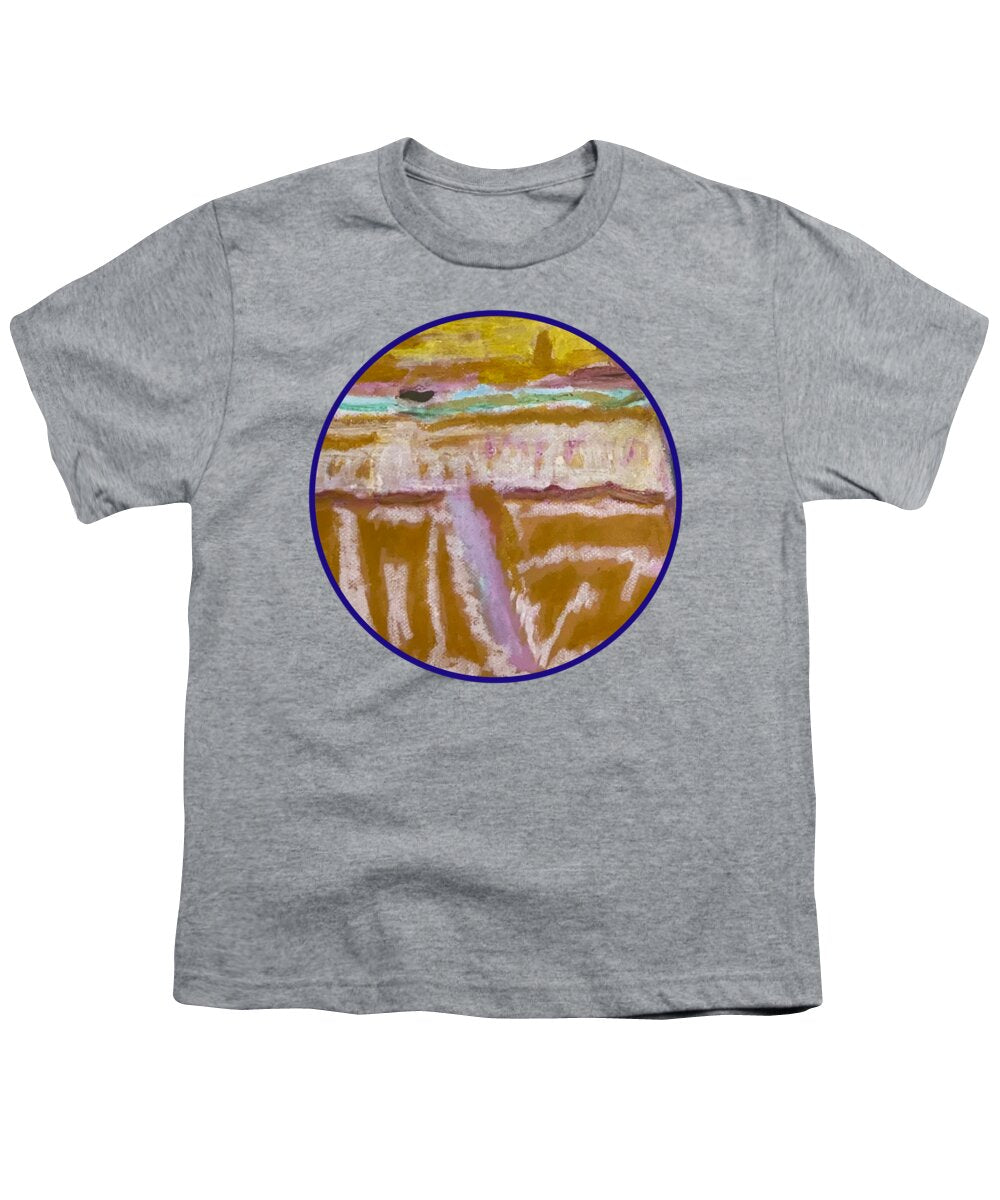 Sitting with Ice Cream - Circle - Youth T-Shirt
