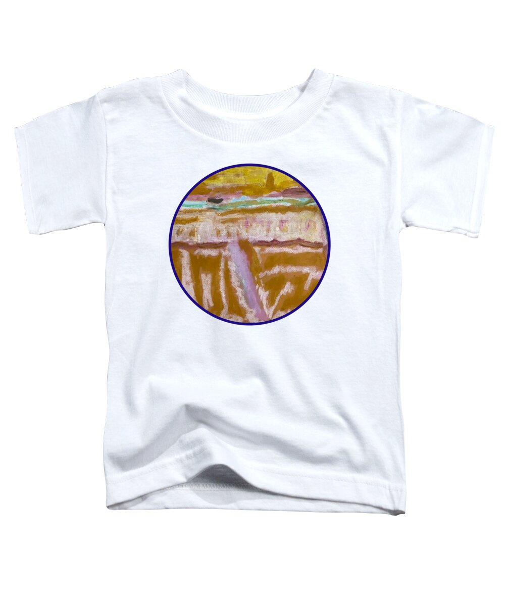 Sitting with Ice Cream - Circle - Toddler T-Shirt