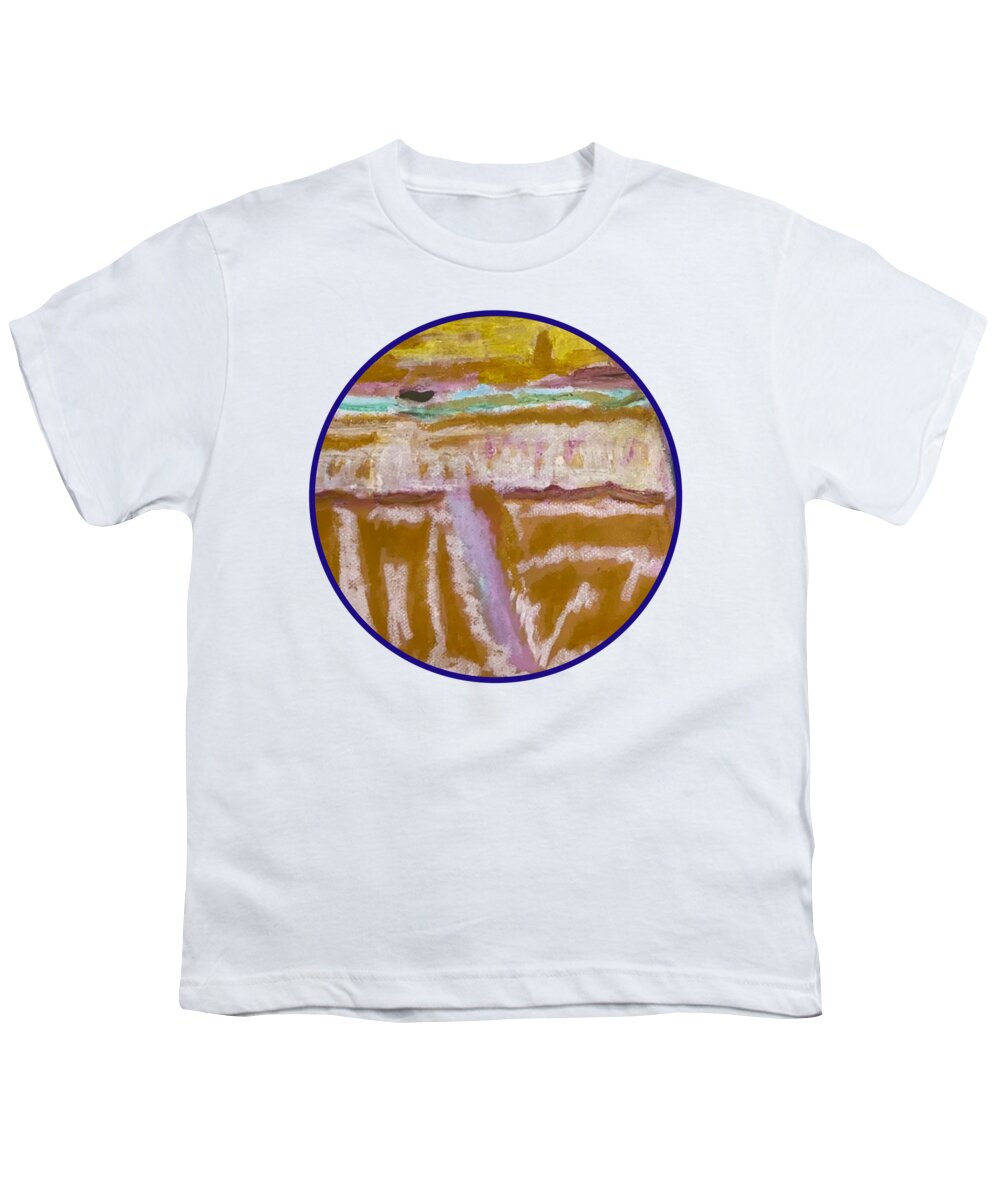 Sitting with Ice Cream - Circle - Youth T-Shirt