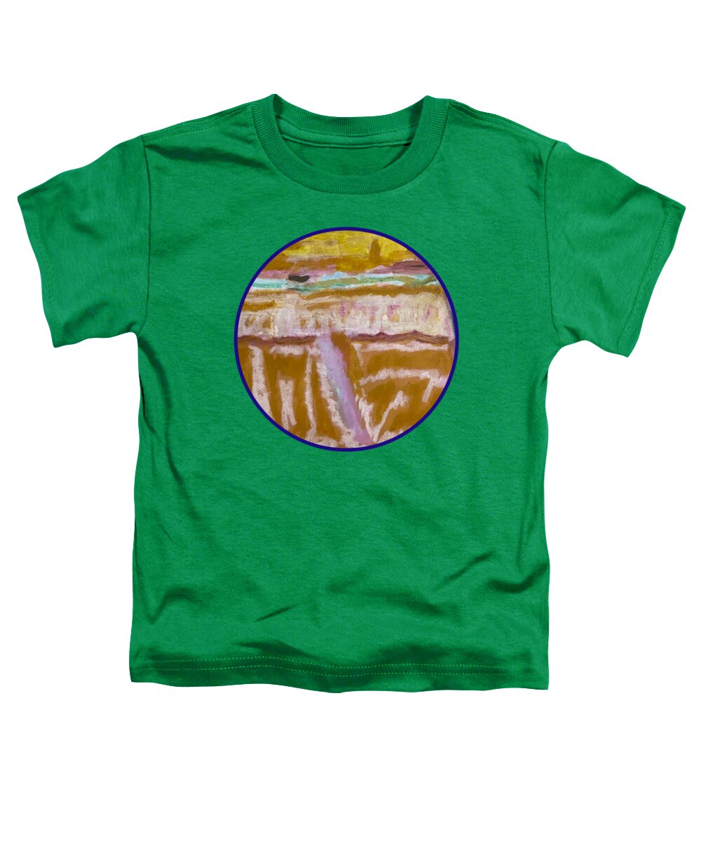 Sitting with Ice Cream - Circle - Toddler T-Shirt