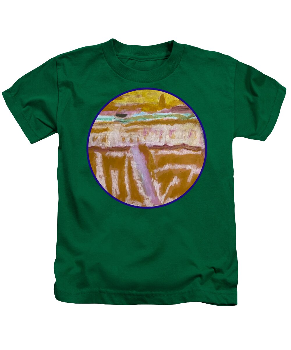 Sitting with Ice Cream - Circle - Kids T-Shirt