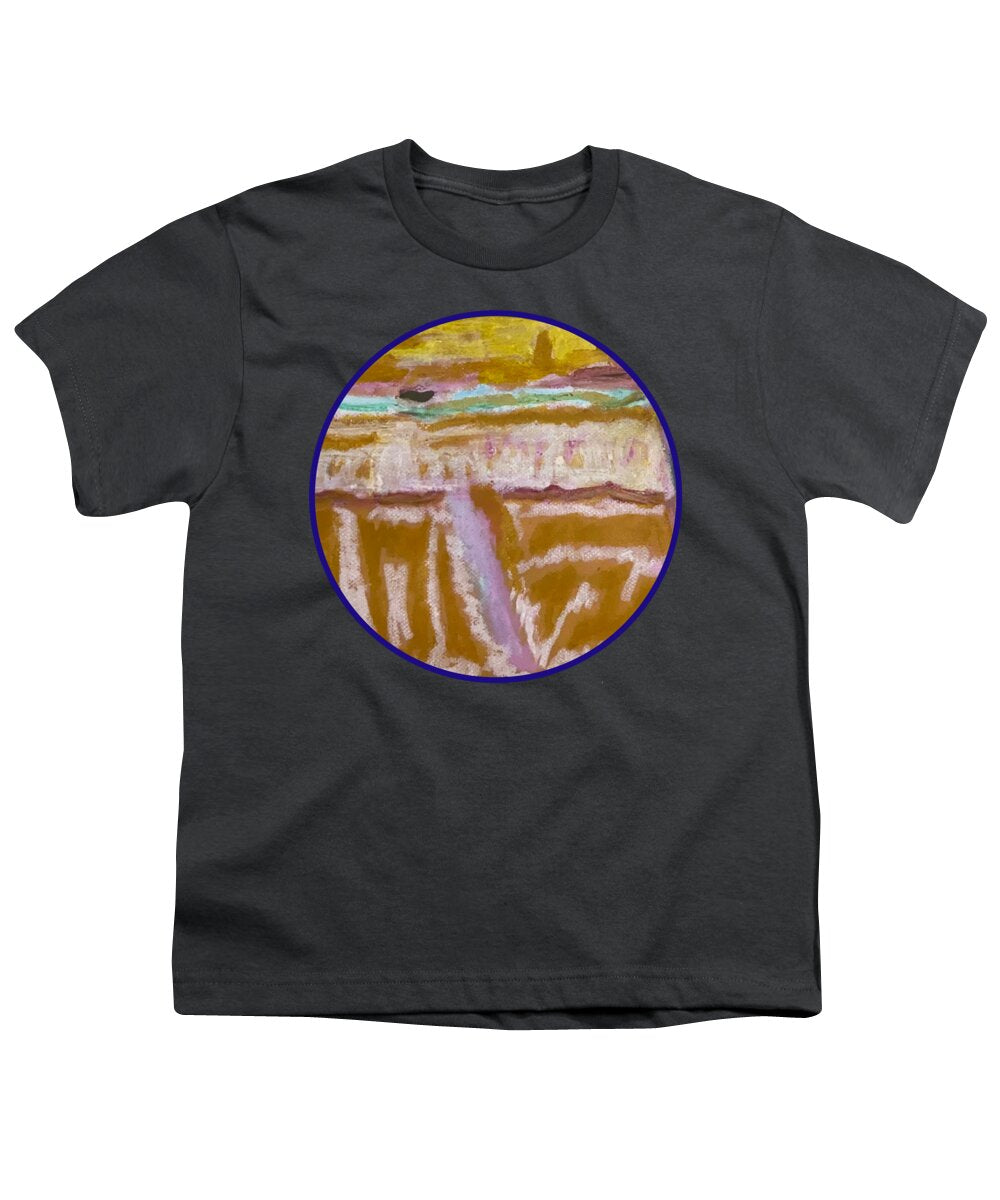 Sitting with Ice Cream - Circle - Youth T-Shirt