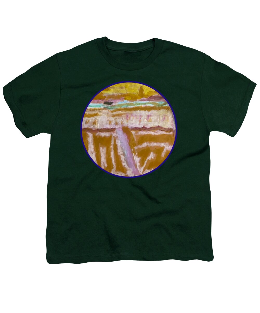 Sitting with Ice Cream - Circle - Youth T-Shirt