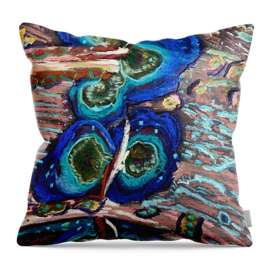 Tributaries and Flow - Throw Pillow | Gretchen Langner Art