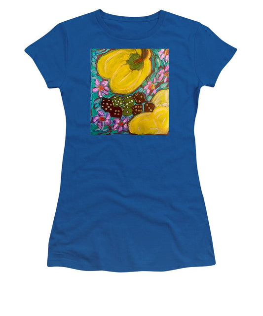 Yellow Peppers and Dice - Women's T-Shirt | Gretchen Langner Art